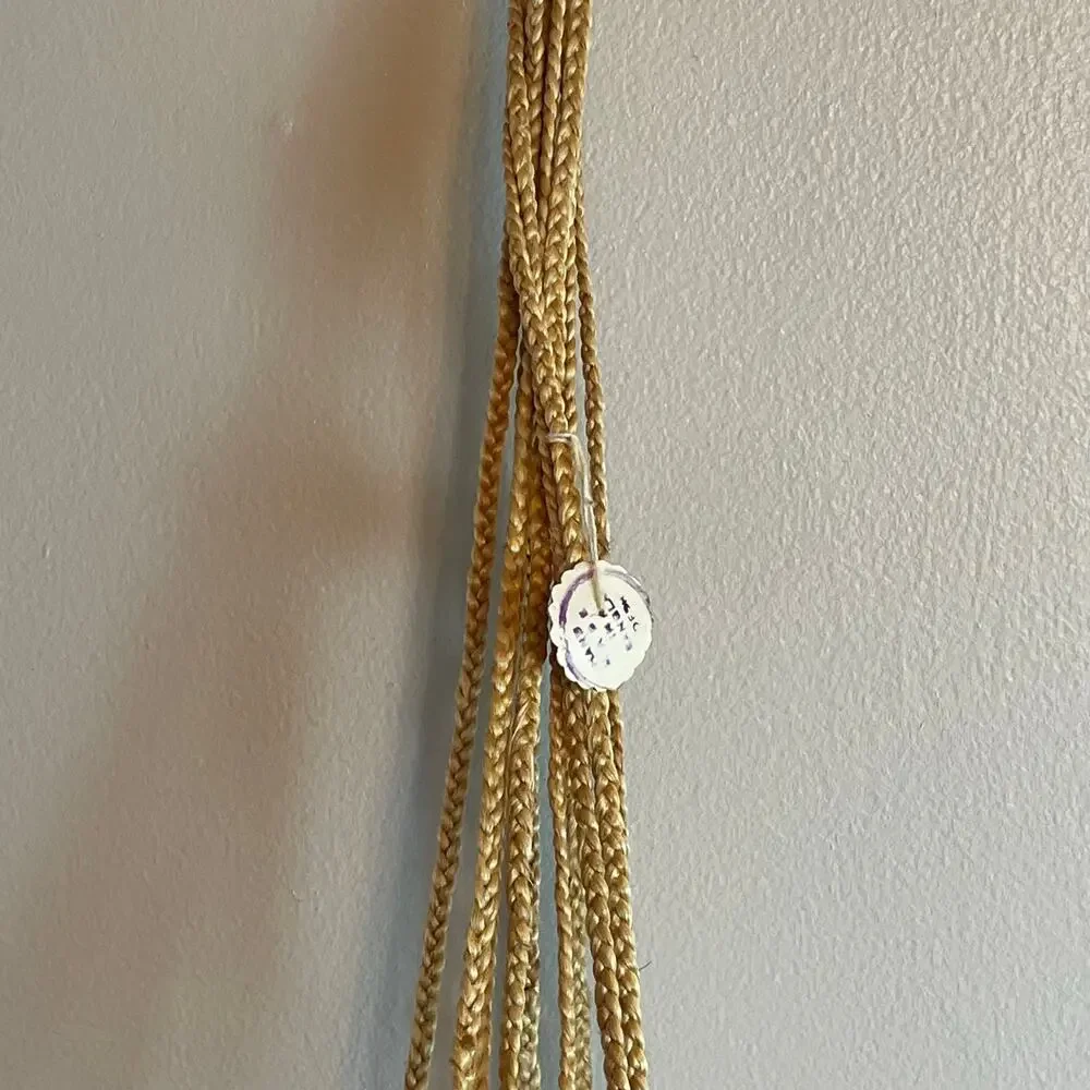 Vintage Bangladesh Hand-Made Macrame Plant Hanger 43” Boho Bohemian